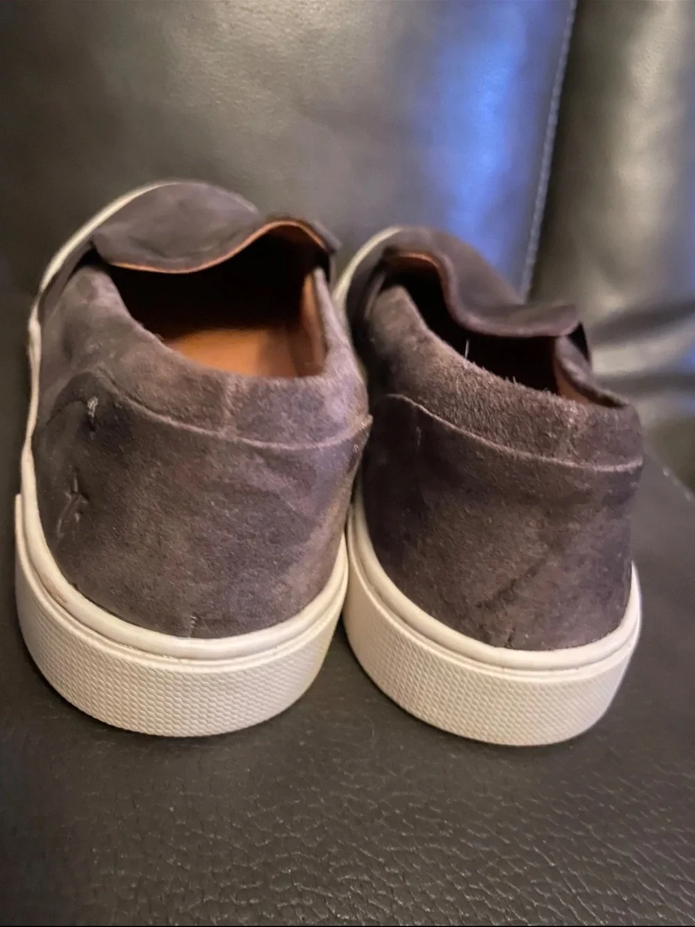 FRYE Women Ivy Slip on Sneakers - Grigio  Soft Grey Suede Size 7